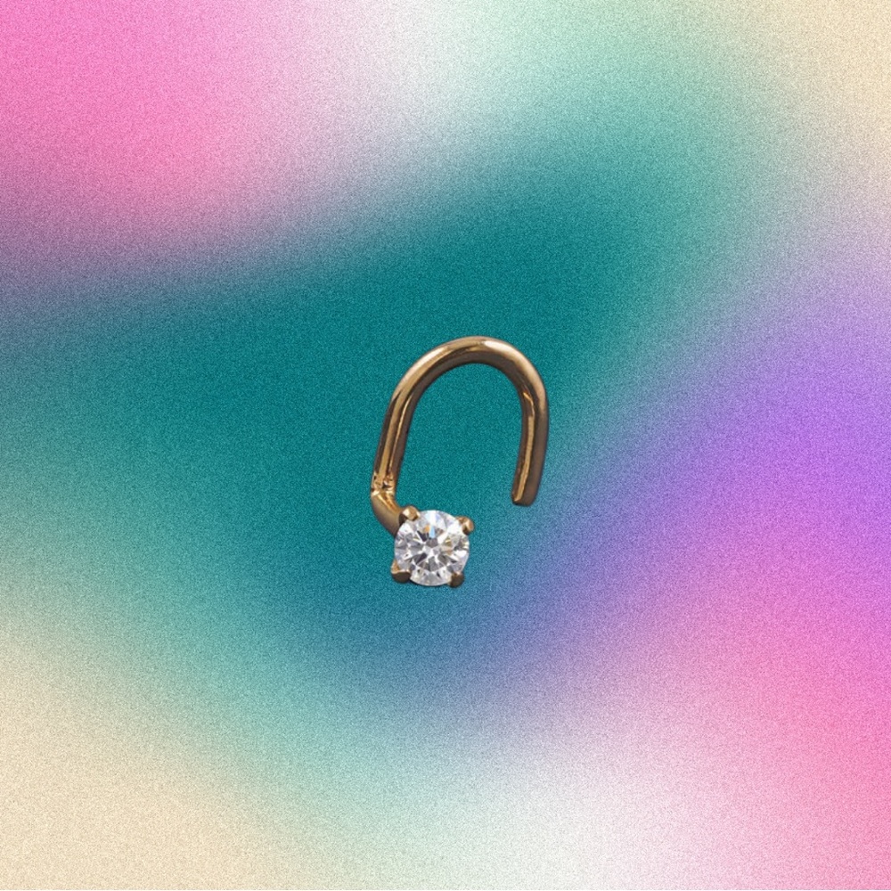 Automic Gold - Diamond Nose Stud (WHITE GOLD)